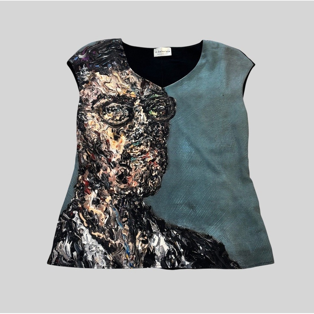 Le Galeriste Print Women's Small Sleeveless Top Wearable Art